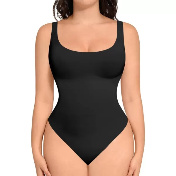Bodysuits for Women Tummy Control Shapewear Seamless Scoop Neck Thong Bodysuit Sculpting Shaper Tank Top Jumpsuit