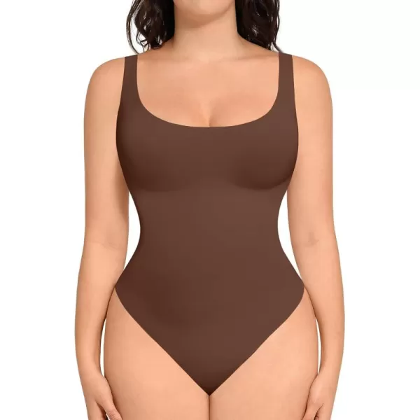 Bodysuits for Women Tummy Control Shapewear Seamless Scoop Neck Thong Bodysuit Sculpting Shaper Tank Top Jumpsuit