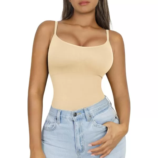Compression Cami for Women Tummy Control Camisole with Padded Bras Scoop Neck Shapewear Tank Tops