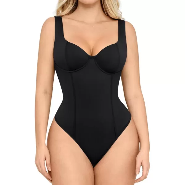 Shapewear Bodysuits for Women Tummy Control Sweetheart Neck Thong Body Suits Corset Tops
