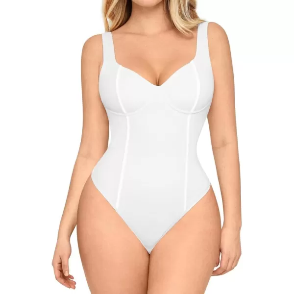 Shapewear Bodysuits for Women Tummy Control Sweetheart Neck Thong Body Suits Corset Tops