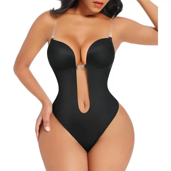 Shapewear for Women Plus Size Backless Built-in Bra Body Shaper Seamless Faja with Open Crotch
