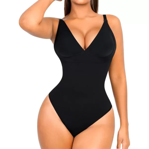 Shapewear for Women Tummy Control Bodysuit Thong Seamless Body Shaper Backless