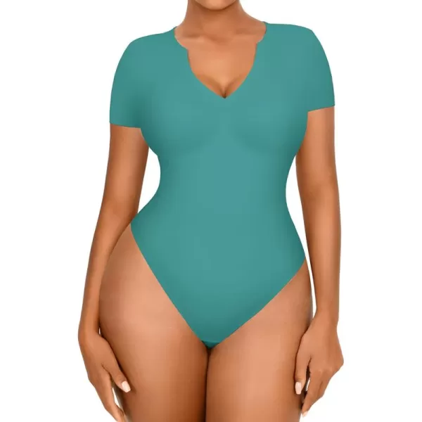 Square Neck Bodysuit for Women Short Sleeve/Sleeveless Tummy Control Slimming Bodysuit Going Out Tank Tops
