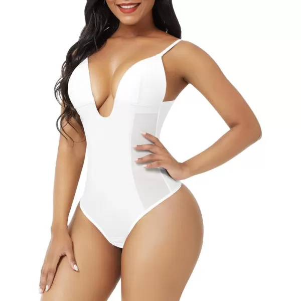 Thong Shapewear Bodysuit for Women Tummy Control Body Shaper U Plunge Fajas Colombianas Waist Trainer Corset