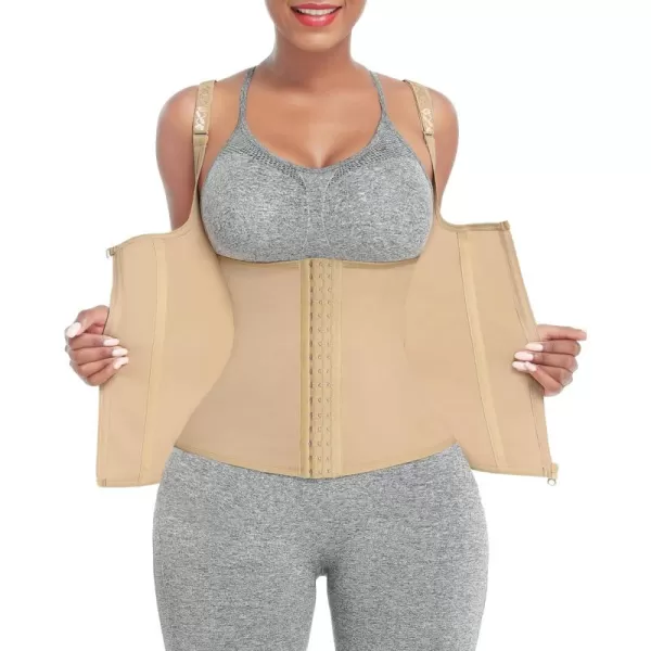 Waist Trainer for Women Corset Vest Body Shaper Cincher Trimmer Tank Top Sport Girdle with Steel Bones