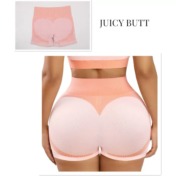 Short Workout Sets for Women 2 Piece High Waist Shorts with Spaghetti Strap Sports Bra Yoga Gym Crop Outfits Sets