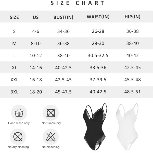 Lace Bodysuits for Women Tummy Control Shapewear Bodysuit V Neck Thong Body Suit 2024