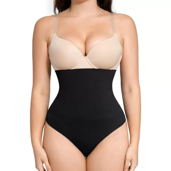Tummy Control Shapewear High Waisted Thong Body Shaper for Women Seamless Shaping Underwear