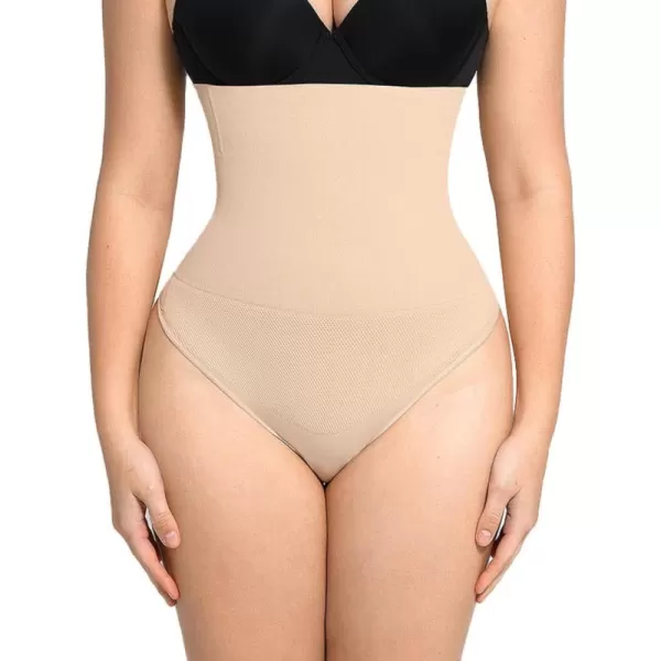 Tummy Control Shapewear High Waisted Thong Body Shaper for Women Seamless Shaping Underwear
