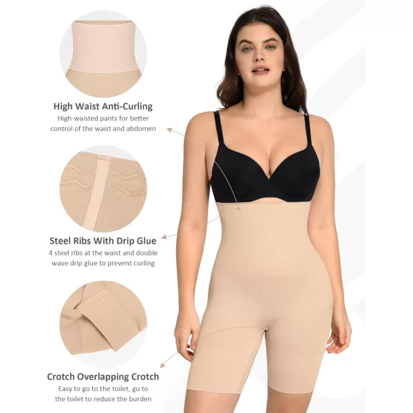 High Waisted Body Shaper Shorts Shapewear for Women Tummy Control Steel Bone Body Shaper Panties