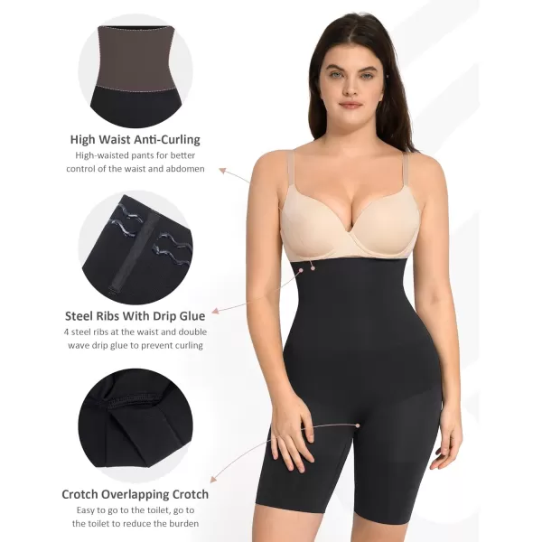 High Waisted Body Shaper Shorts Shapewear for Women Tummy Control Steel Bone Body Shaper Panties