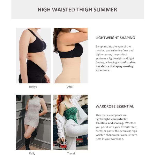 High Waisted Body Shaper Shorts Shapewear for Women Tummy Control Steel Bone Body Shaper Panties