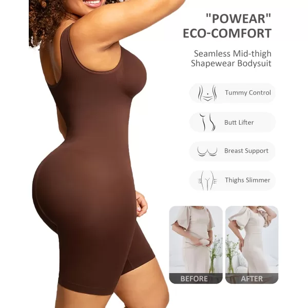 Shapewear Bodysuit for Women Tummy Control Seamless Butt Lifting Thigh Slimmer Full Body Shaper