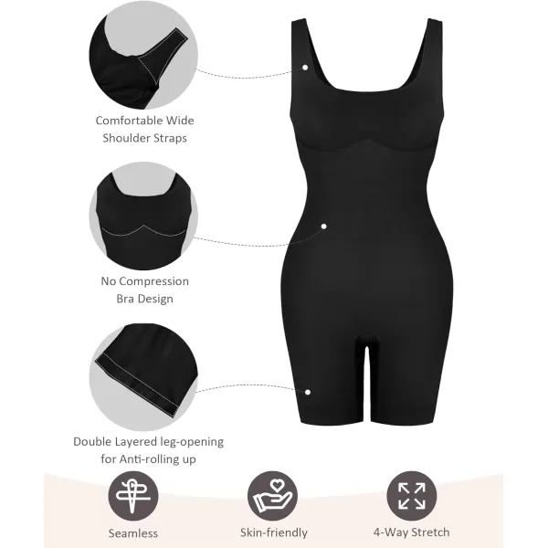 Shapewear Bodysuit for Women Tummy Control Seamless Butt Lifting Thigh Slimmer Full Body Shaper