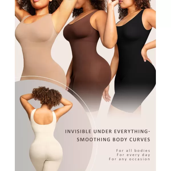 Shapewear Bodysuit for Women Tummy Control Seamless Butt Lifting Thigh Slimmer Full Body Shaper