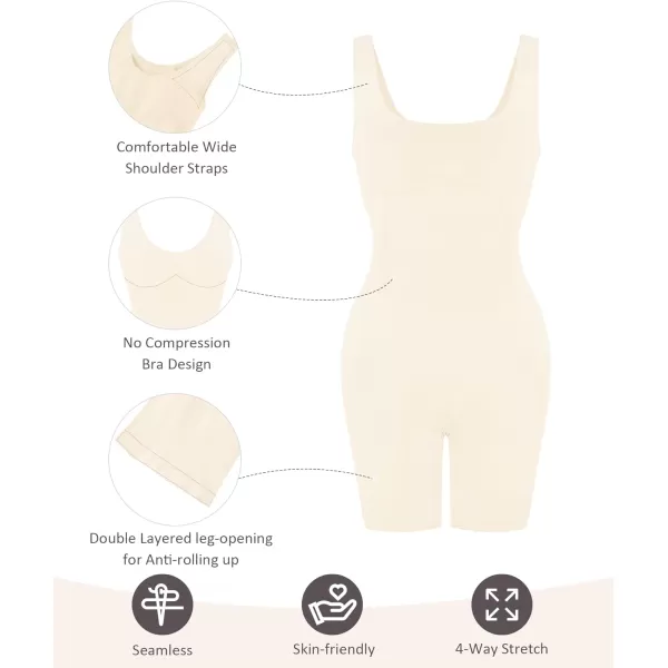 Shapewear Bodysuit for Women Tummy Control Seamless Butt Lifting Thigh Slimmer Full Body Shaper