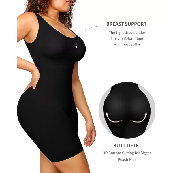 Shapewear Bodysuit for Women Tummy Control Seamless Butt Lifting Thigh Slimmer Full Body Shaper