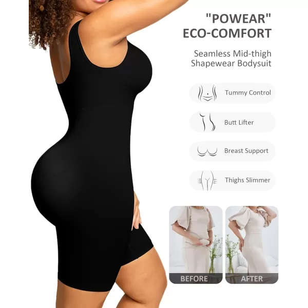 Shapewear Bodysuit for Women Tummy Control Seamless Butt Lifting Thigh Slimmer Full Body Shaper