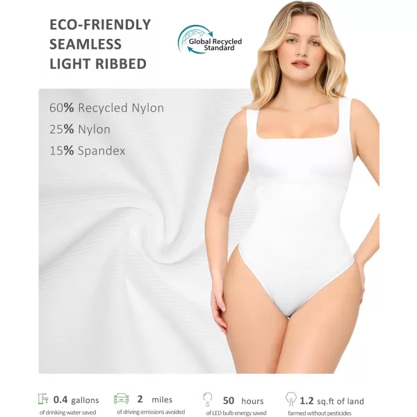 Shapewear Bodysuits for Women Tummy Control Suqare Neck Thong Body Suit Sleeveless Going Out Tank Tops 2024