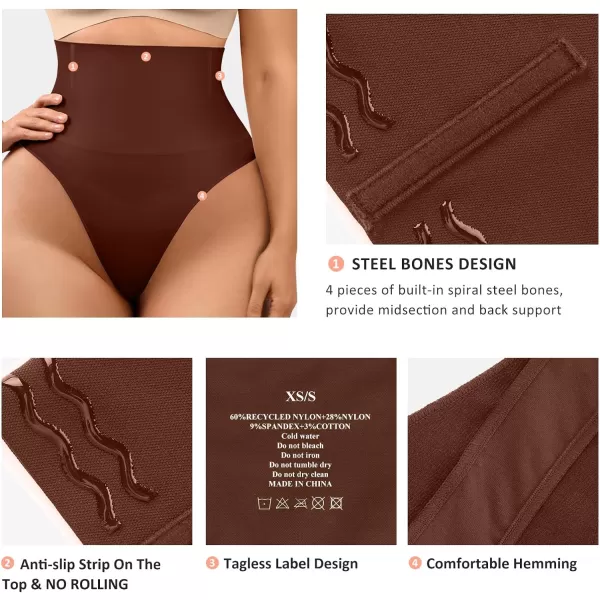Tummy Control Shapewear Thong for Women Shaping Steel Bone Body Shaper Briefs Firm Control Slimming Panty