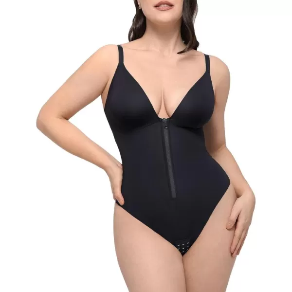Shapewear Bodysuit Tummy Control V Neck Thong Body Shaper Deep Slim Going Out Tops Body Suits for Women