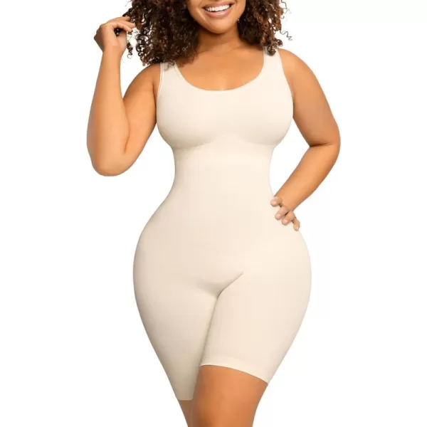 Shapewear Bodysuit for Women Tummy Control Seamless Butt Lifting Thigh Slimmer Full Body Shaper