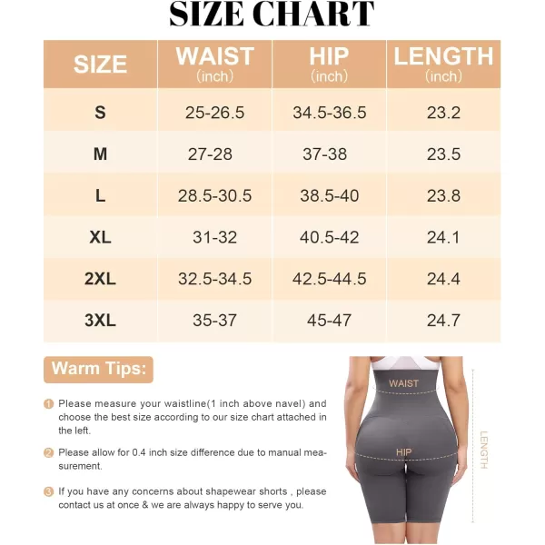 FeelinGirl Shapewear for Women Tummy Control High Waisted Faja Shorts Corset Waist Trainer Body Shaper Shorts with Pockets