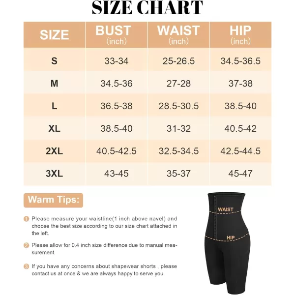 FeelinGirl Shapewear for Women Tummy Control High Waisted Faja Shorts Corset Waist Trainer Body Shaper Shorts with Pockets