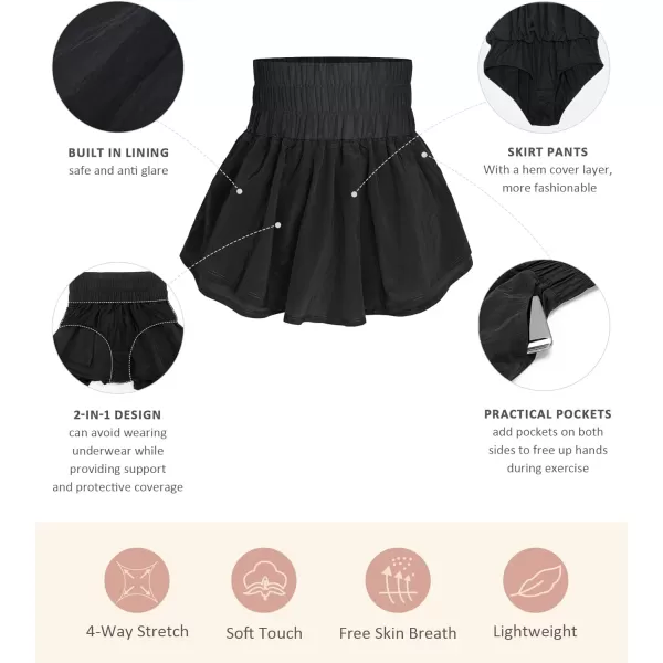 Womens High Waisted Athletic Skorts Quick Dry Gym Workout Skirt Tennis Golf Skirts for Girl with Pocket