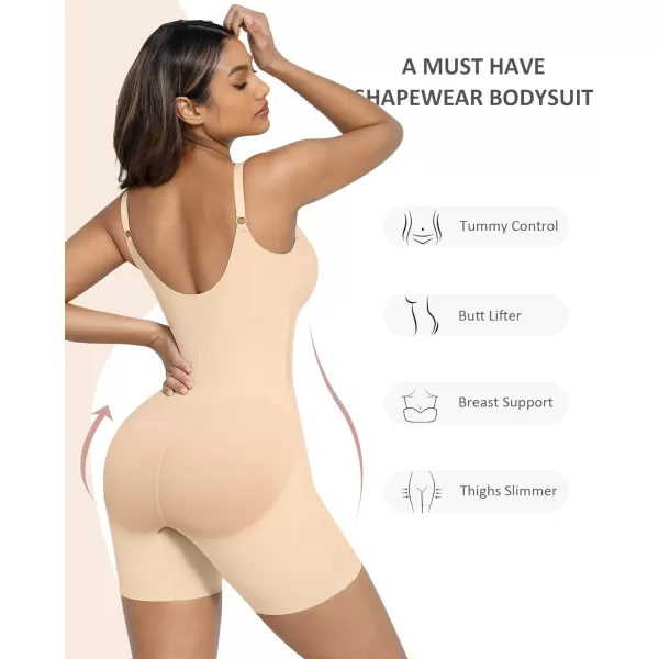 FeelinGirl Shapewear Bodysuit for Women Tummy Control Butt Lifter Faja Full Body Shaper with Bulid-in Bra