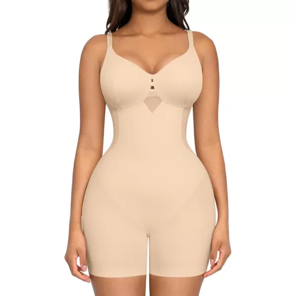 FeelinGirl Shapewear Bodysuit for Women Tummy Control Butt Lifter Faja Full Body Shaper with Bulid-in Bra