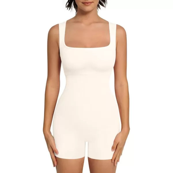 FeelinGirl Shapewear for Women Tummy Control Seamless Body Shaper Square Neck Bodysuit Full Body Shapewear