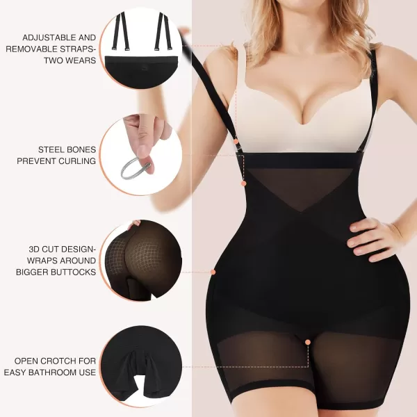 Tummy Control Faja Shorts Shapewear for Women Seamless Bodysuit Cross Compression Body Shaper
