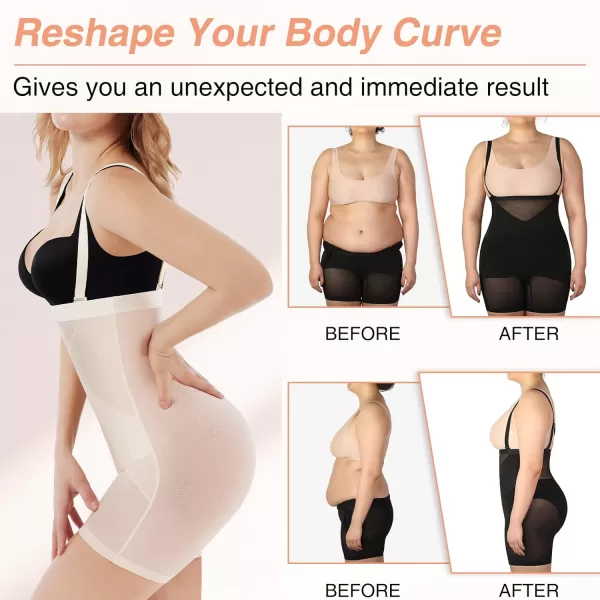 Tummy Control Faja Shorts Shapewear for Women Seamless Bodysuit Cross Compression Body Shaper