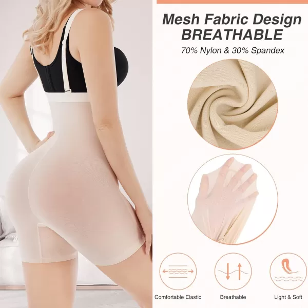 Tummy Control Faja Shorts Shapewear for Women Seamless Bodysuit Cross Compression Body Shaper