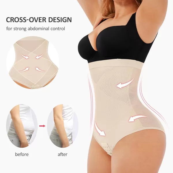 Tummy Control Faja Shorts Shapewear for Women Seamless Bodysuit Cross Compression Body Shaper