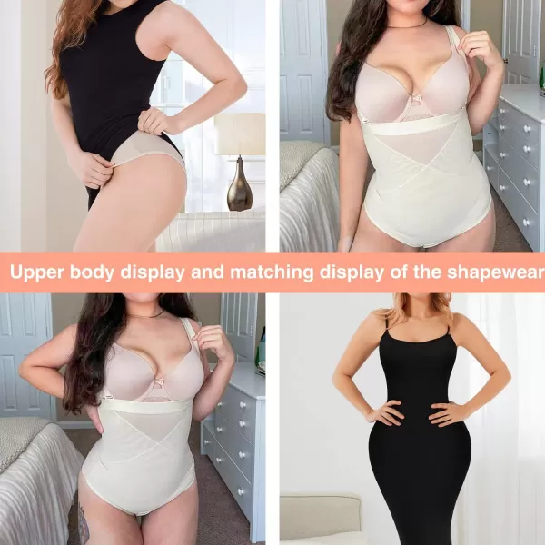 Tummy Control Faja Shorts Shapewear for Women Seamless Bodysuit Cross Compression Body Shaper