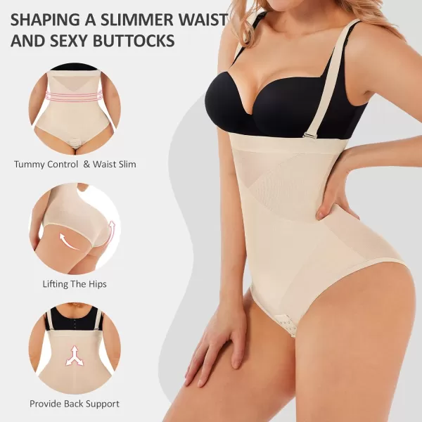 Tummy Control Faja Shorts Shapewear for Women Seamless Bodysuit Cross Compression Body Shaper