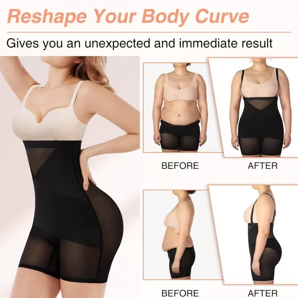 Tummy Control Faja Shorts Shapewear for Women Seamless Bodysuit Cross Compression Body Shaper