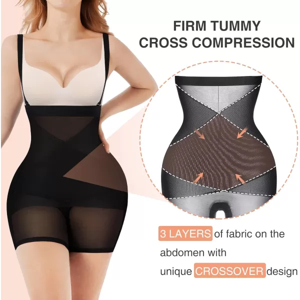 Tummy Control Faja Shorts Shapewear for Women Seamless Bodysuit Cross Compression Body Shaper