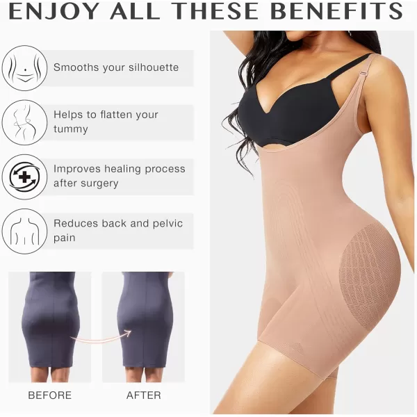 Fajas Colombianas Full Body Shaper for Women Tummy Control Butt Lifting Shapewear Post Surgery Compression Garment