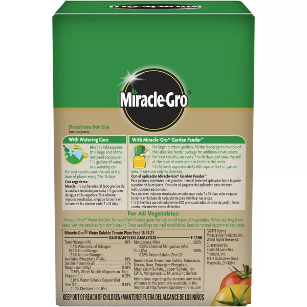 Miracle-Gro 2000422 Tomato Plant Food Tomato Fertilizer , 1.5 lb