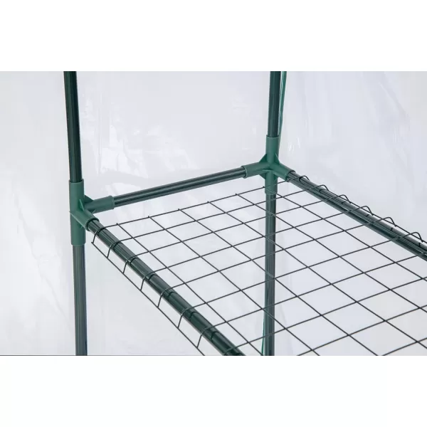 Miracle-Gro 23" x 17" x 57" All-Season 4-Tier Mini Grow House Outdoor or Backyard Easy Assembly Portable Greenhouse, Translucent