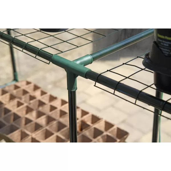 Miracle-Gro 23" x 17" x 57" All-Season 4-Tier Mini Grow House Outdoor or Backyard Easy Assembly Portable Greenhouse, Translucent
