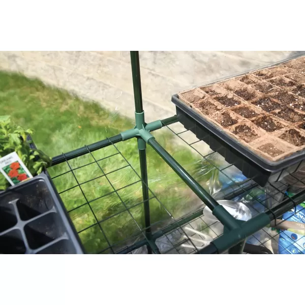Miracle-Gro 23" x 17" x 57" All-Season 4-Tier Mini Grow House Outdoor or Backyard Easy Assembly Portable Greenhouse, Translucent