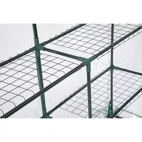 Miracle-Gro 23" x 17" x 57" All-Season 4-Tier Mini Grow House Outdoor or Backyard Easy Assembly Portable Greenhouse, Translucent