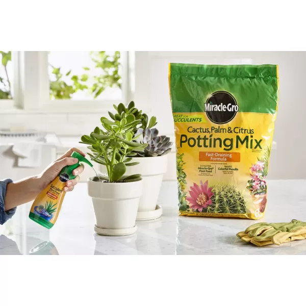 Miracle-Gro Cactus, Palm &amp; Citrus Soil - For Containers , Added Fertilizer Feeds for 6 Months, 8 qt.