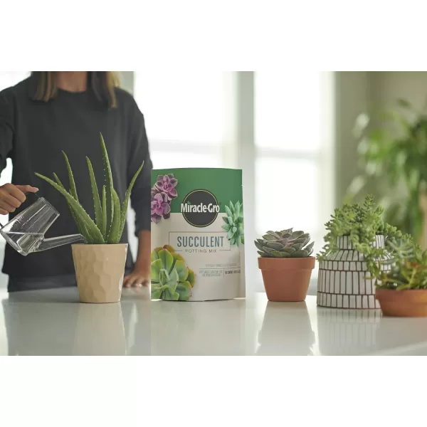 Miracle-Gro Houseplant Potting Mix: Fertilized, Perlite Soil for Indoor Gardening, Designed to Be Less Prone to Gnats, 4 qt.