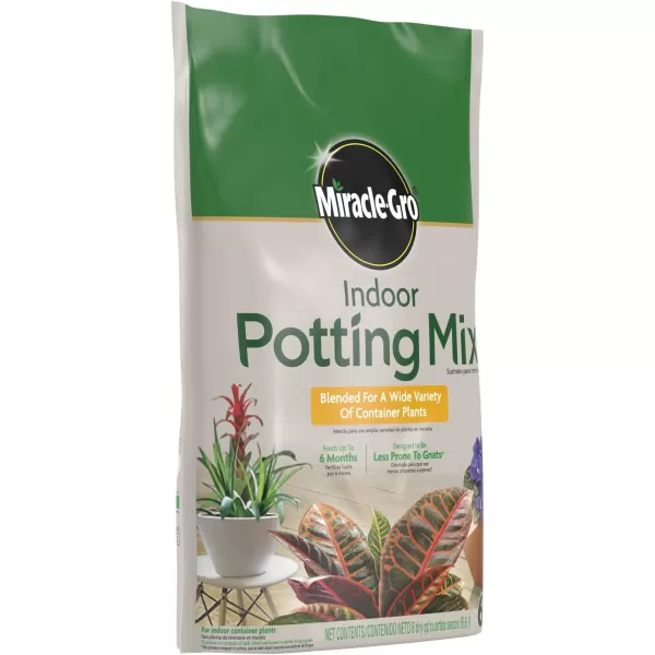Miracle-Gro Indoor Potting Mix, Grows beautiful Houseplants, 6 qt. 